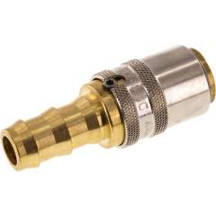 Temperierkupplungsdose (gerade) 13mm Zapfen, 12,7mm Push-Lok