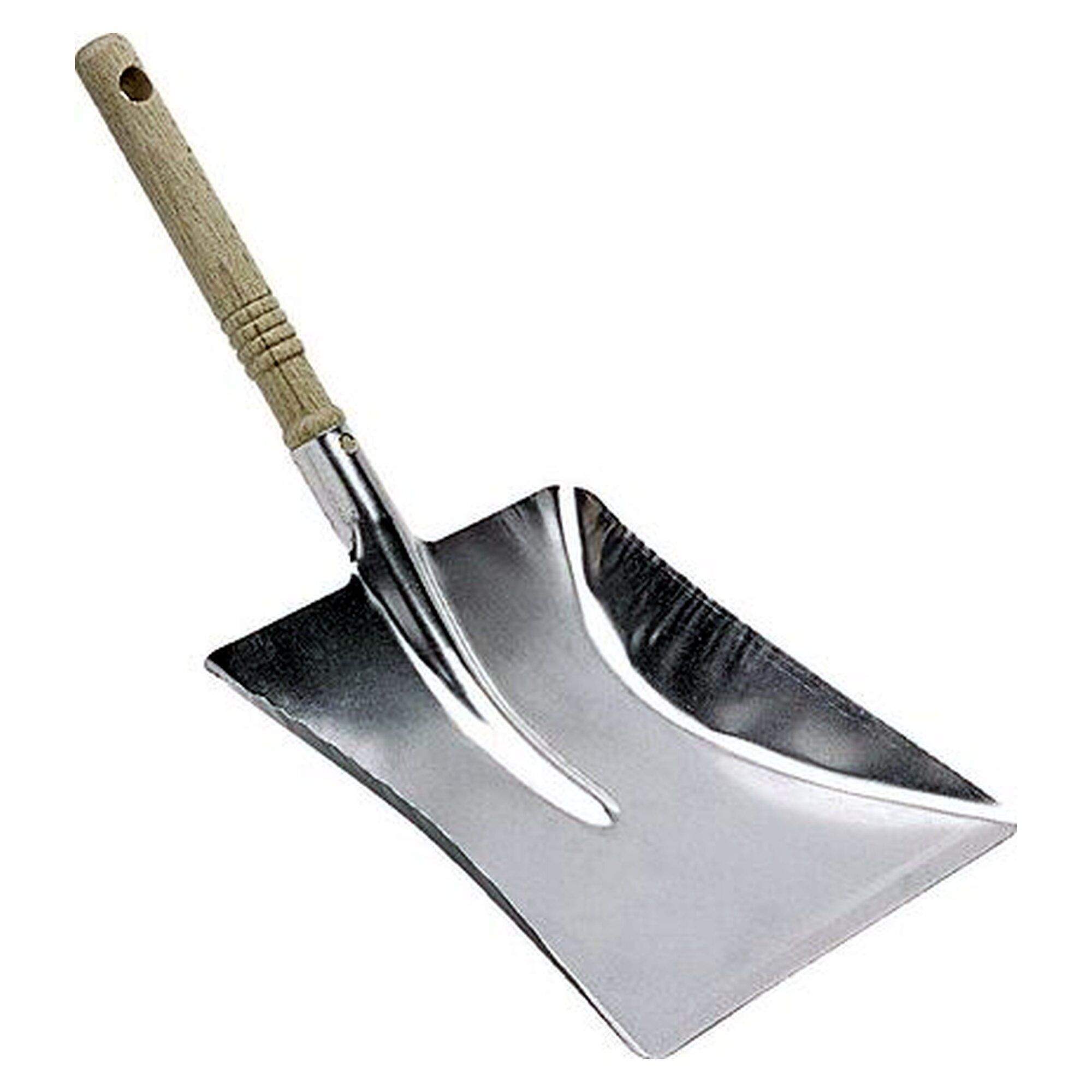 Industrial dustpans, wooden handle, metal, feuerverzinkt, 22 cm