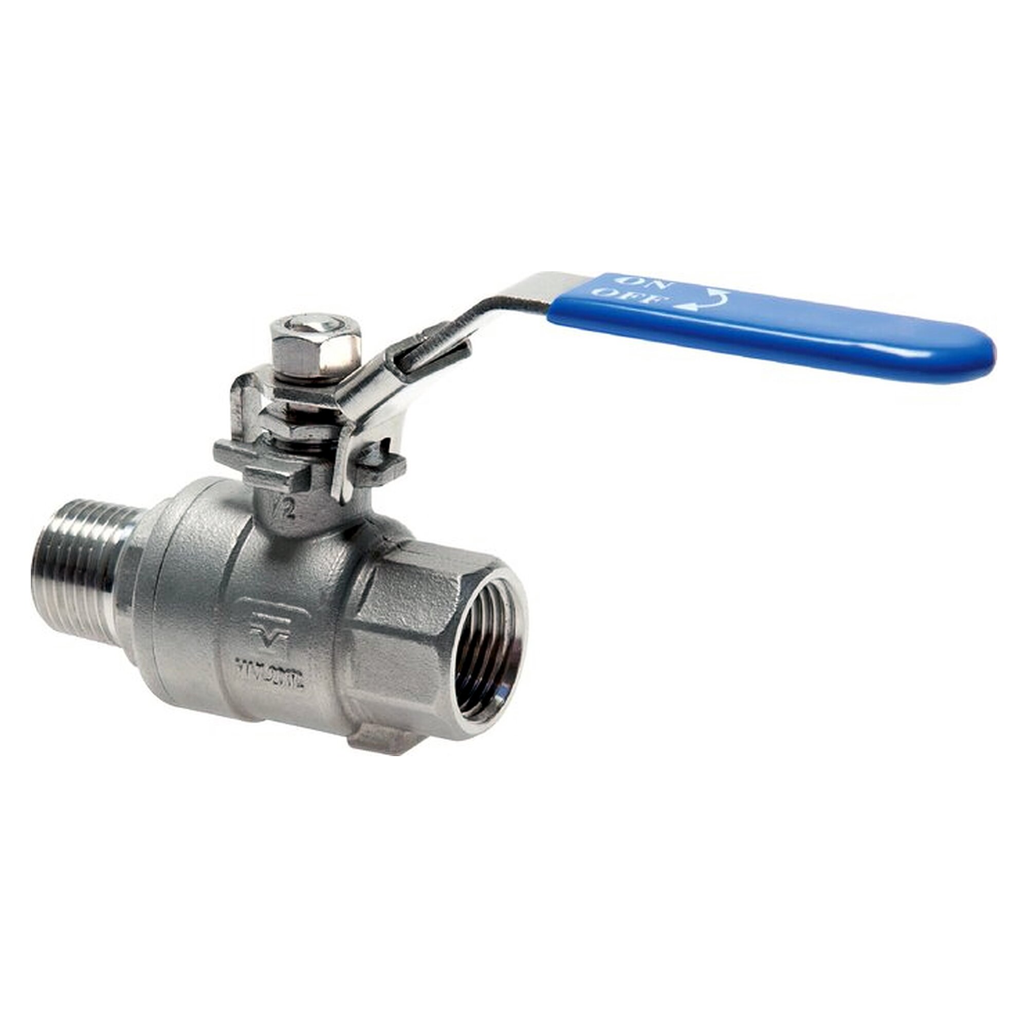 Stainless steel ball valve, light, R 1" / Rp 1", 0 - 63 bar, stainless steel 1.4408