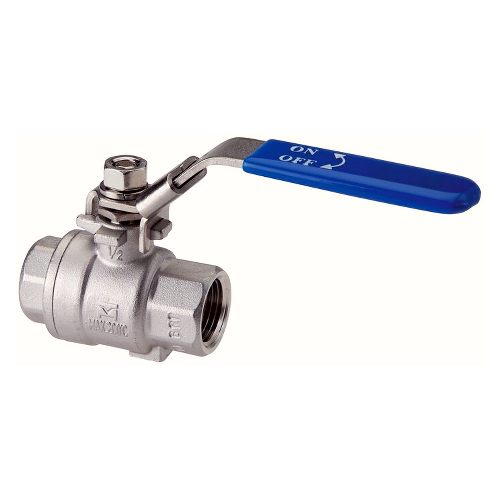Edelstahl-Kugelhahn, leicht, G 1-1/4", 0 - 63 bar, DN 32, Dichtung PTFE