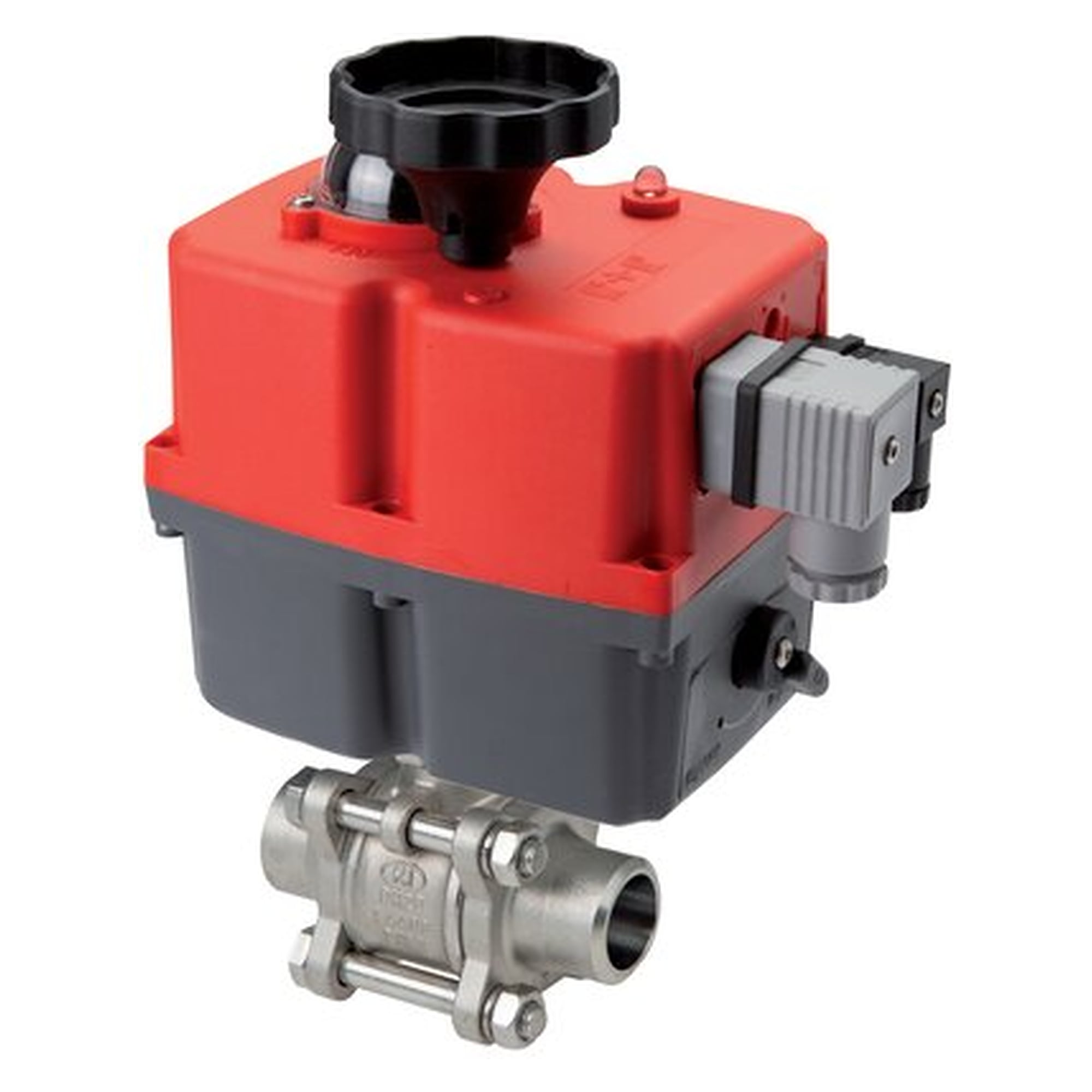 Electrically actuated stainless steel ball valve, 17.2 mm, 24 to 240 V (AC/DC)