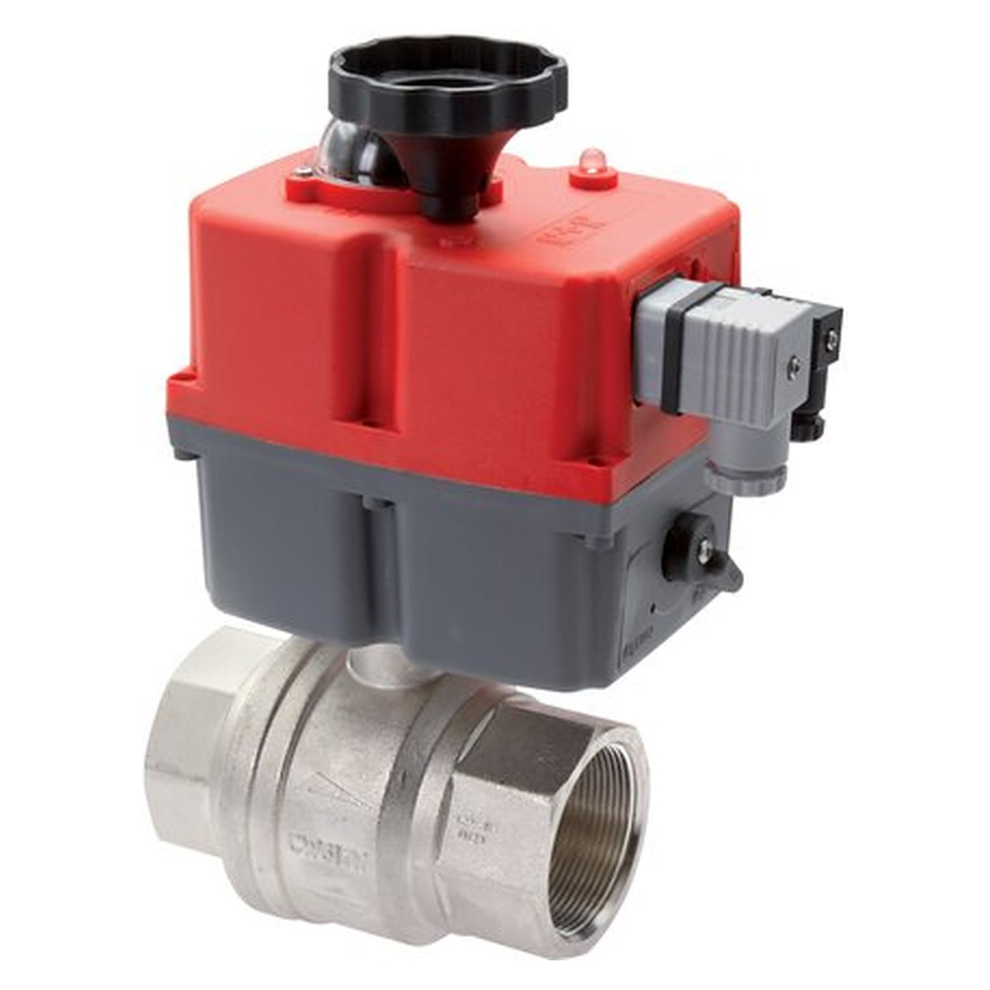 Electrically actuated brass ball valve, G 1", 24 to 240 V (AC/DC)