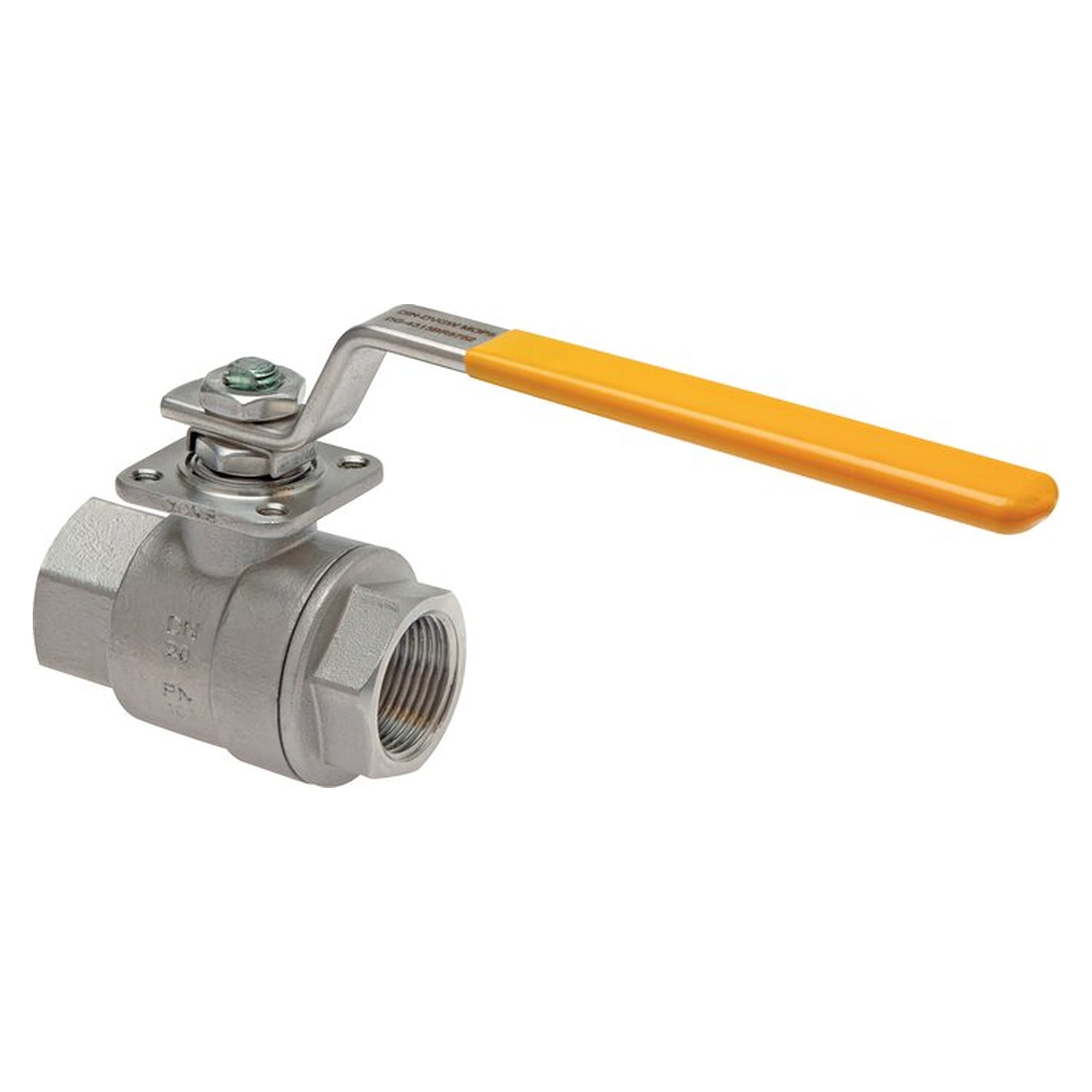 Edelstahl-Kugelhahn, DVGW, Rp 1-1/2", -0,9 bis 64 bar, Edelstahl 1.4408