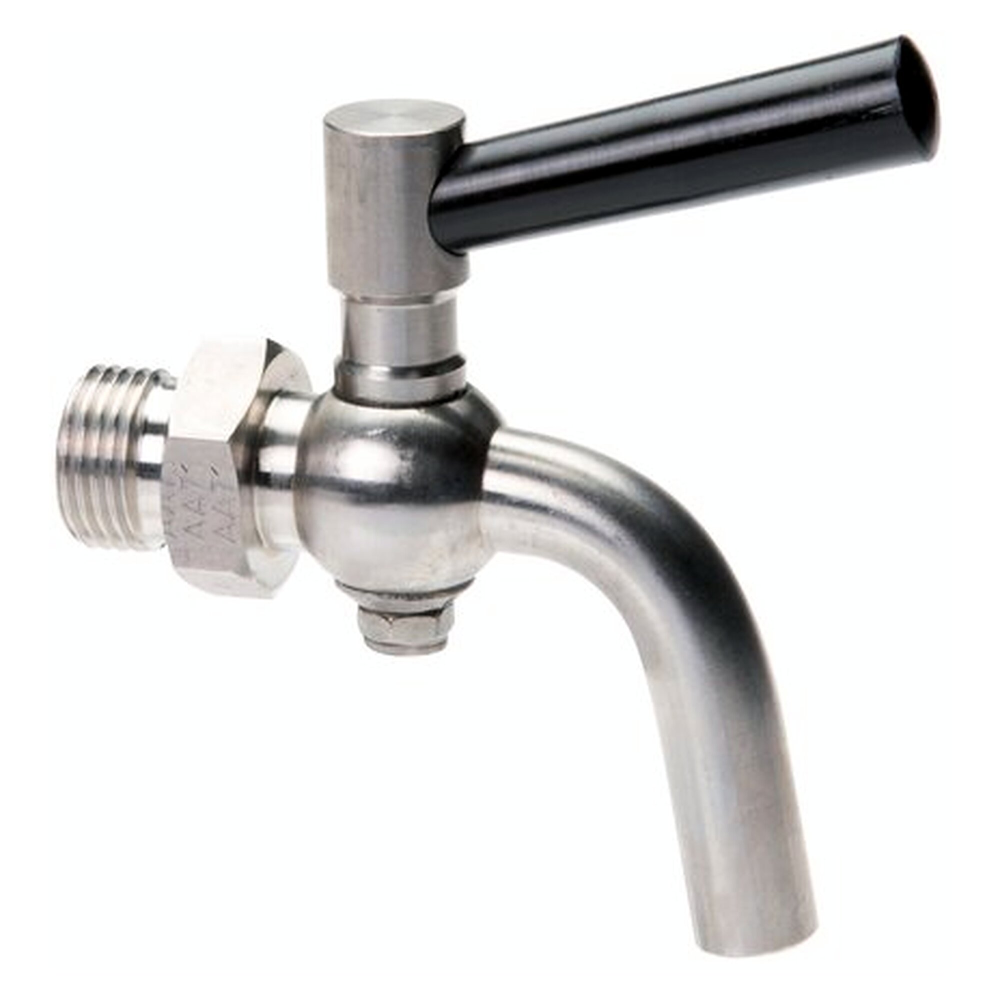 Edelstahl-Ablasshahn G 3/8", PN 6, Edelstahl 1.4571, Dichtung metallisch