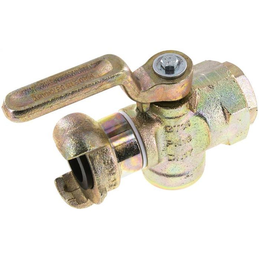 Einfach-Kükenhahn mit Kompressorenkupplung, G 1/2"(IG)