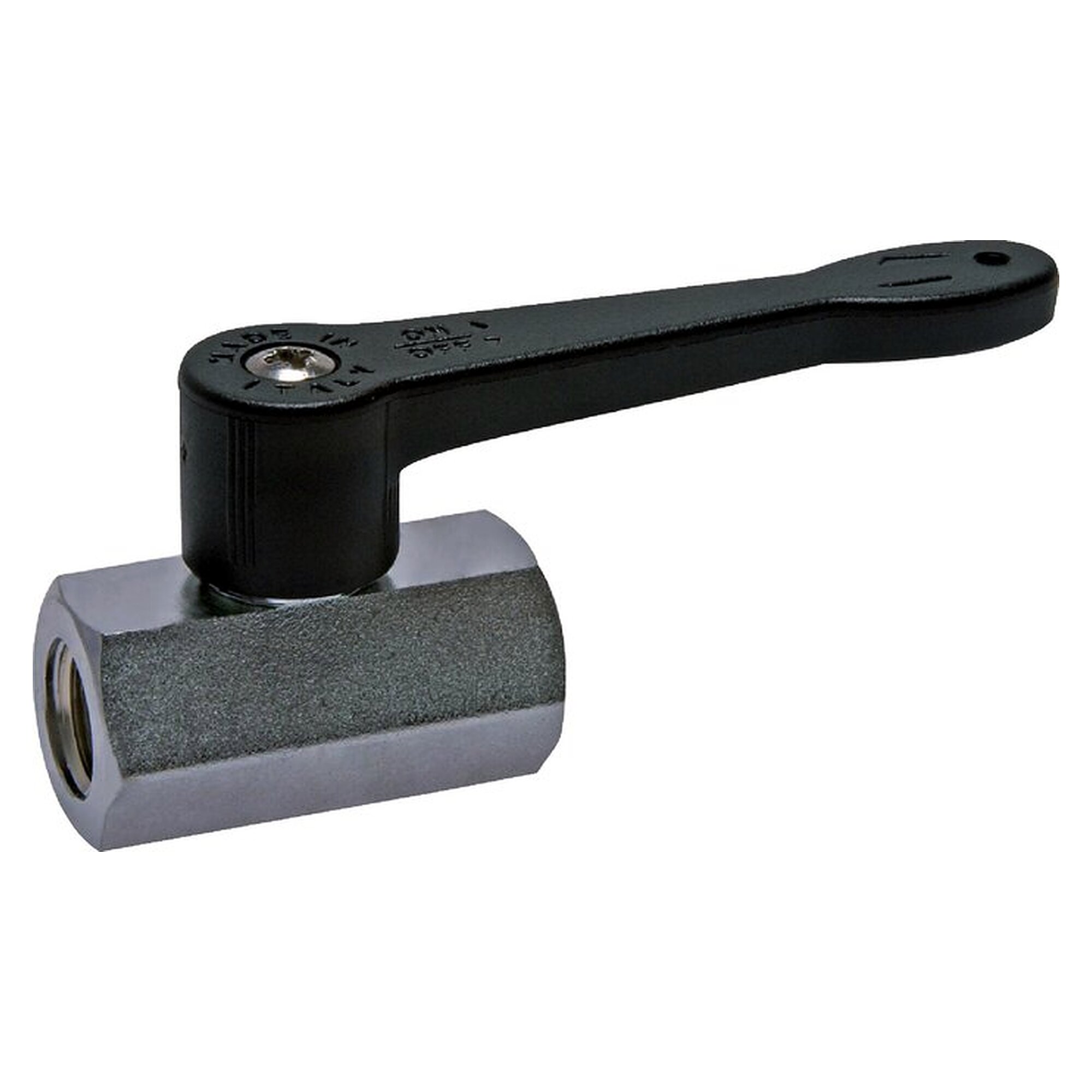 Mini ball valve long handle, G 3/8" female thread, PN 15, chrome-plated brass