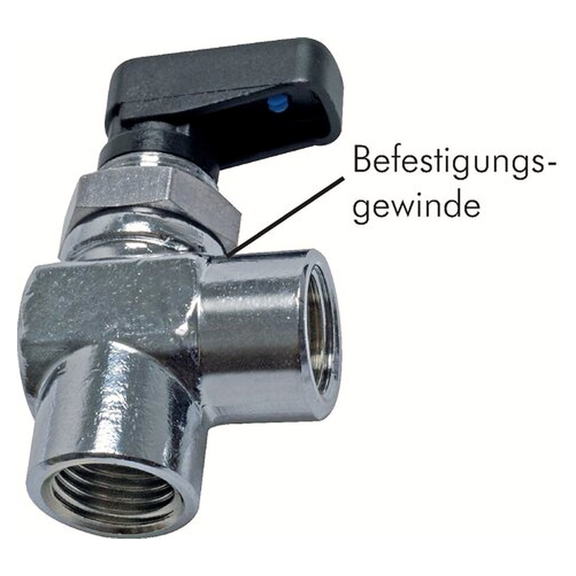 Brass mini angle ball valve, G 1/4", PN 20, control panelm., DN 5