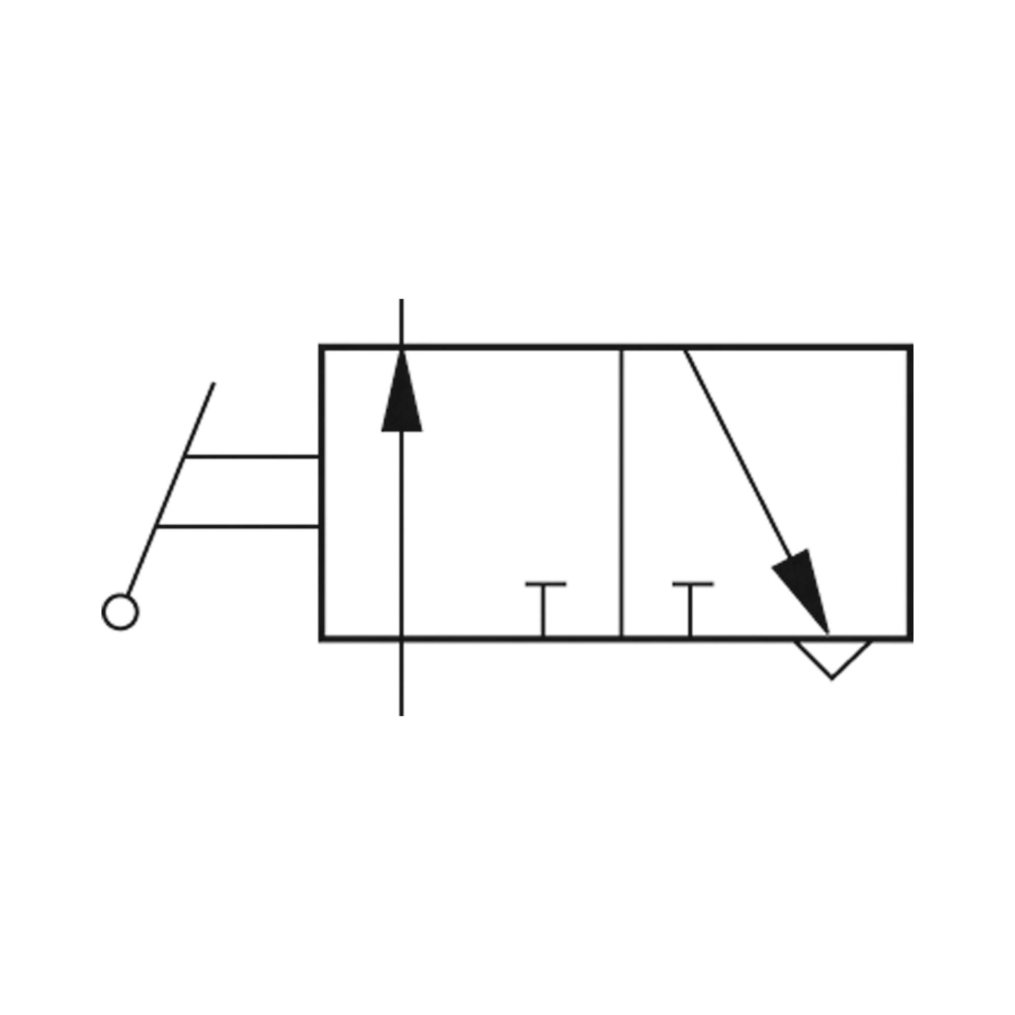 3/2-Wege-Kipphebelvent.Schlauchs.Schnellverschr.G1/8,Schl. 5/3 - Riegler 107024