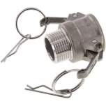 Kamlock-Kupplung (B) R 1"(AG), Edelstahl (1.4408)