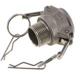 Kamlock-Kupplung (B) NPT 1"(AG), Edelstahl (1.4408)