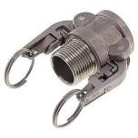 Sicherheits-Kamlock-Kupplung (B) R 1"(AG), Edelstahl (1.4408)