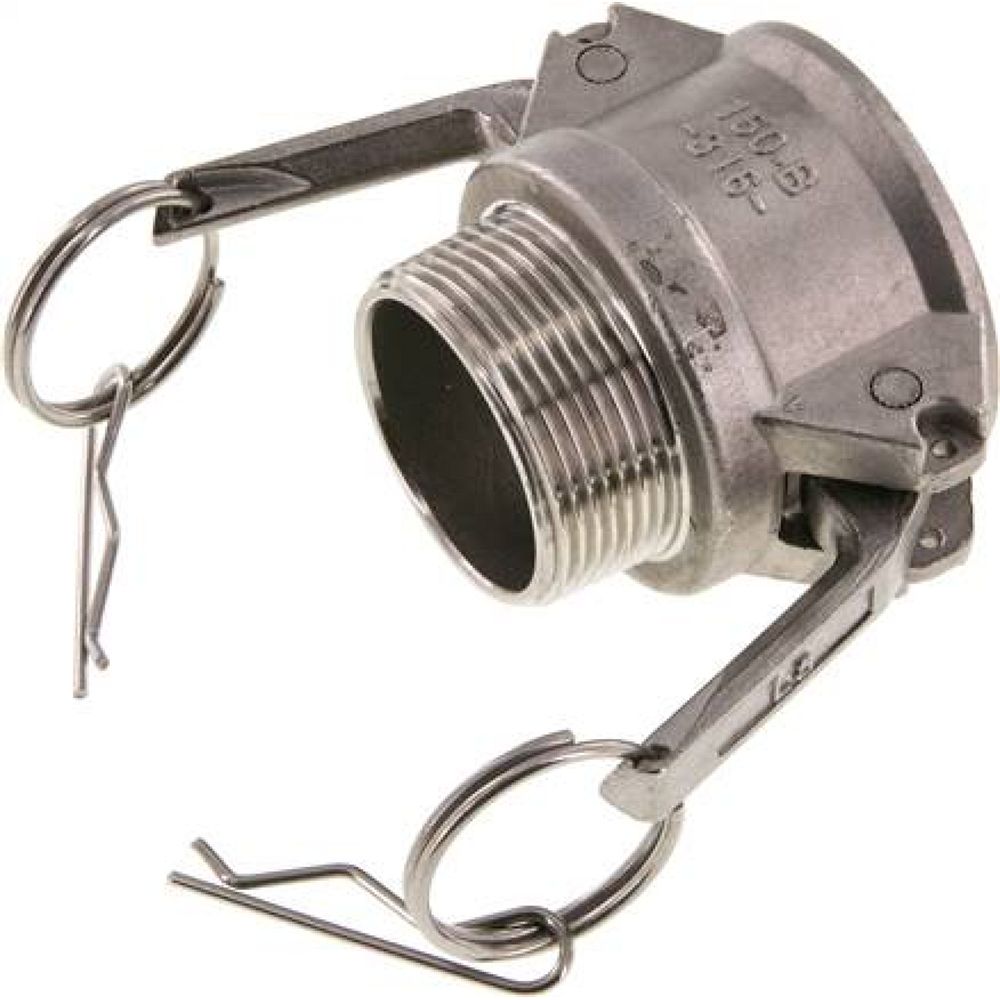 Kamlock-Kupplung (B) R 1-1/2"(AG), Edelstahl (1.4408)