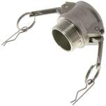 Kamlock-Kupplung (B) NPT 1-1/2"(AG), Edelstahl (1.4408)