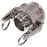 Sicherheits-Kamlock-Kupplung (B) R 1-1/2"(AG), Edelstahl (1.4408)