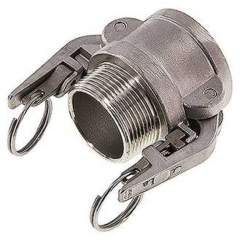 Sicherheits-Kamlock-Kupplung (B) R 1-1/2"(AG), Edelstahl (1.4408)