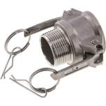 Kamlock-Kupplung (B) R 1-1/4"(AG), Edelstahl (1.4408)