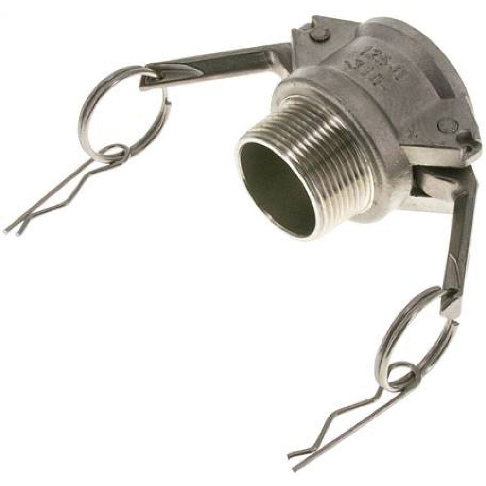 Kamlock-Kupplung (B) NPT 1-1/4"(AG), Edelstahl (1.4408)