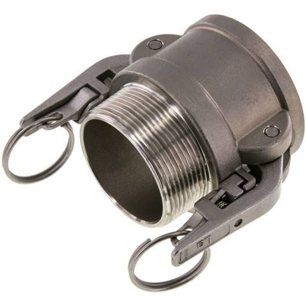 Sicherheits-Kamlock-Kupplung (B) R 2"(AG), Edelstahl (1.4408)