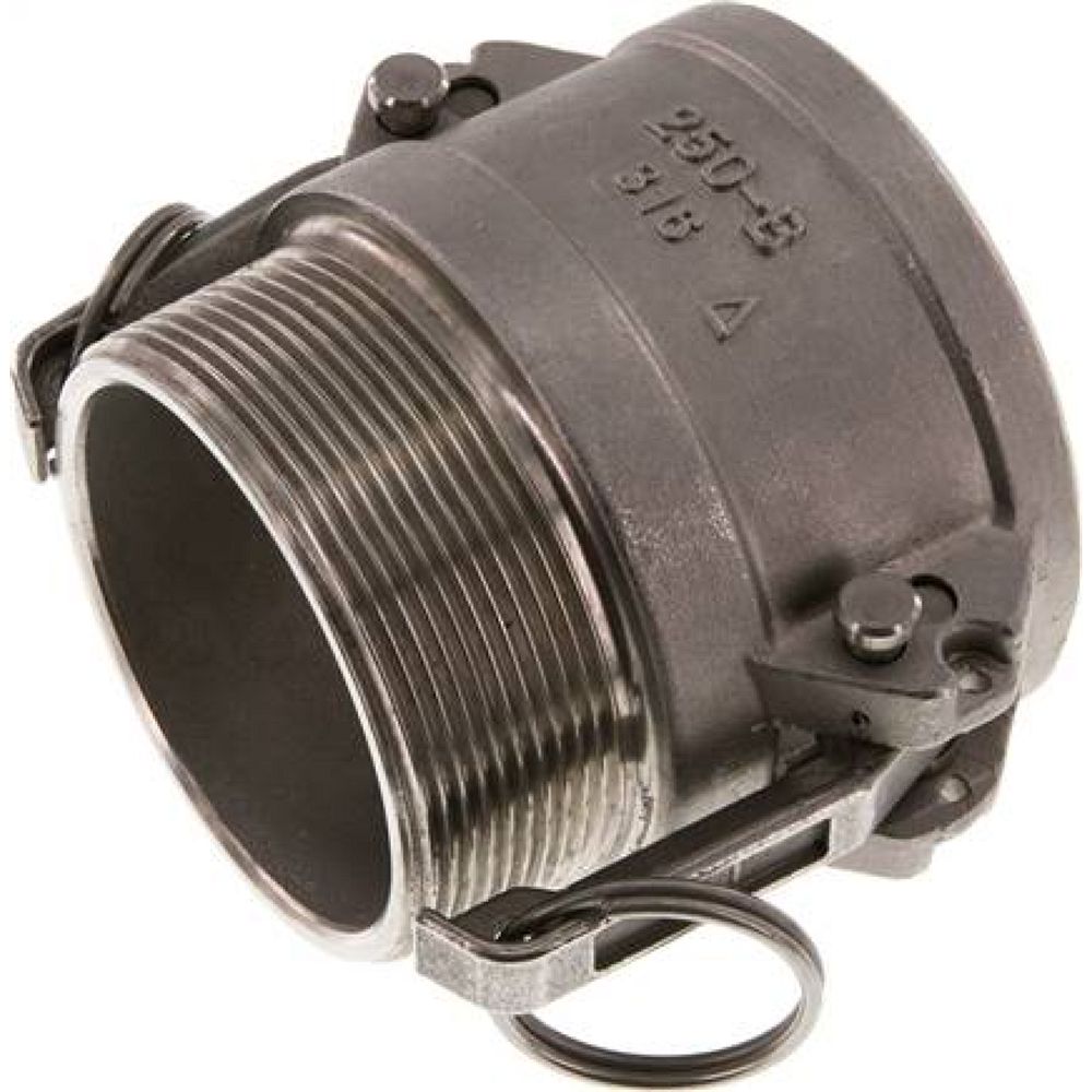 Sicherheits-Kamlock-Kupplung (B) R 2-1/2"(AG), Edelstahl (1.4408)