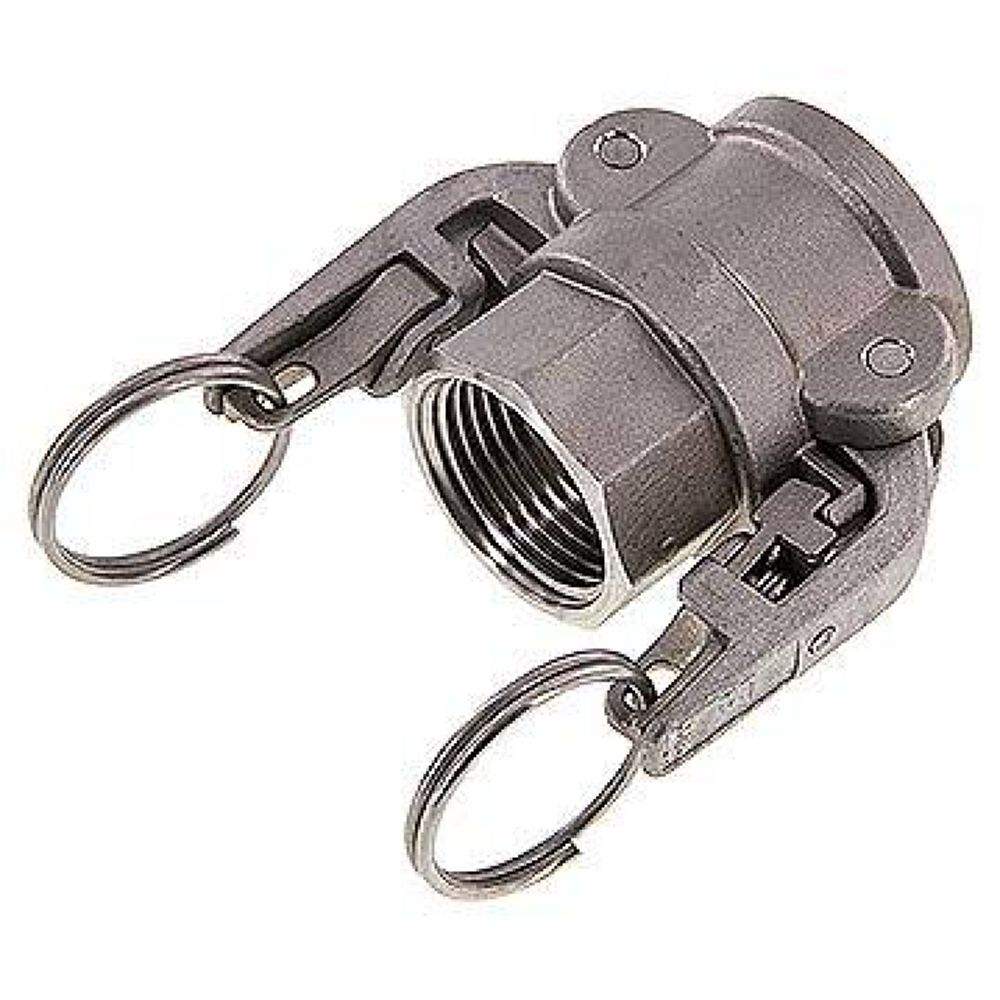 Sicherheits-Kamlock-Kupplung (D) Rp 1"(IG), Edelstahl (1.4408)