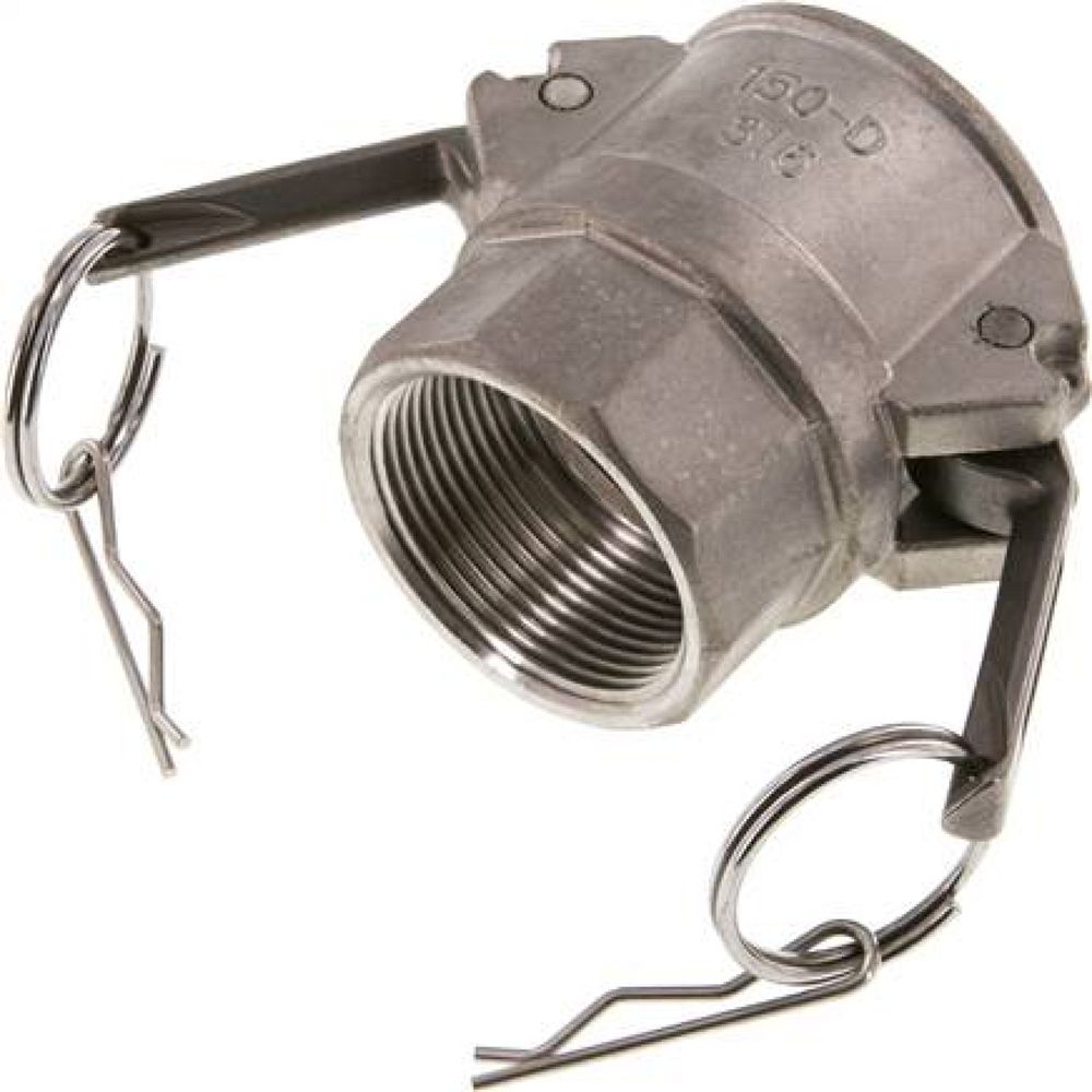 Kamlock-Kupplung (D) Rp 1-1/2"(IG), Edelstahl (1.4408)