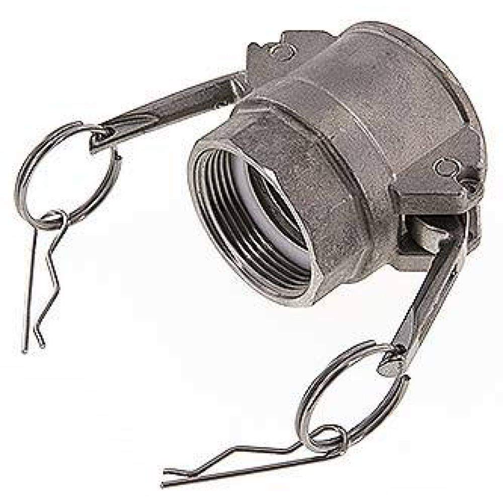 DIN/EN-Kamlock-Kupplung (D/DF) G 1-1/2"(IG), Edelstahl (1.4408)