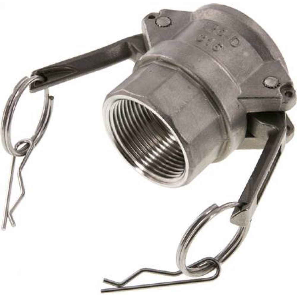 Kamlock-Kupplung (D) Rp 1-1/4"(IG), Edelstahl (1.4408)