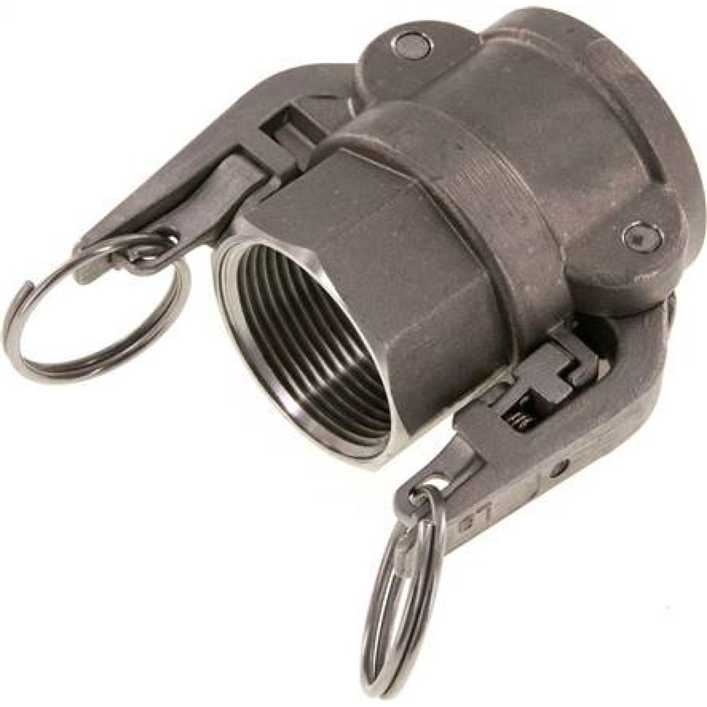 Sicherheits-Kamlock-Kupplung (D) Rp 1-1/4"(IG), Edelstahl (1.4408)