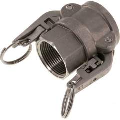 Sicherheits-Kamlock-Kupplung (D) Rp 1-1/4"(IG), Edelstahl (1.4408)
