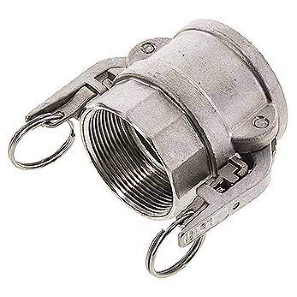 Sicherheits-Kamlock-Kupplung (D) Rp 2"(IG), Edelstahl (1.4408)