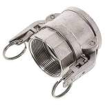 Sicherheits-Kamlock-Kupplung (D) Rp 2"(IG), Edelstahl (1.4408)