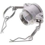 DIN/EN-Kamlock-Kupplung (D/DF) G 3/4"(IG), Edelstahl (1.4408)