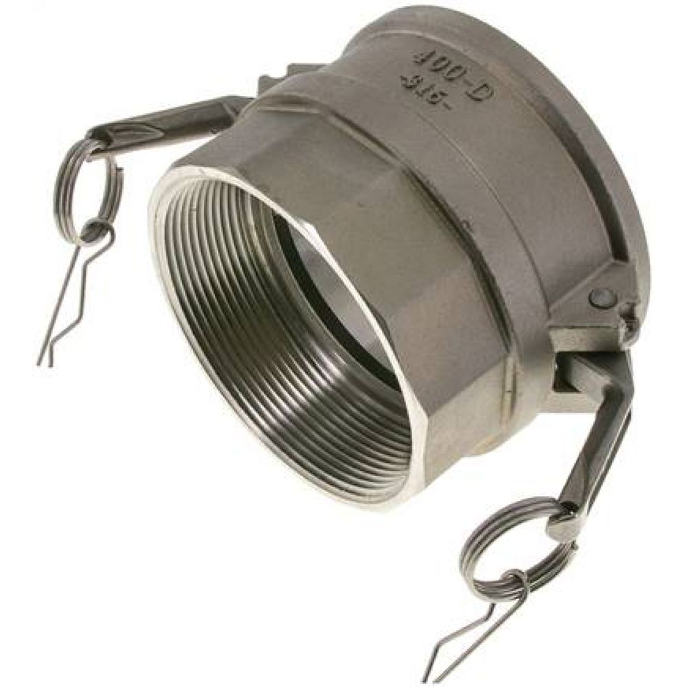 Kamlock-Kupplung (D) NPT 4"(IG), Edelstahl (1.4408)
