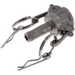 Kamlock-Kupplung (C) 13 (1/2")mm Schlauch, Edelstahl (1.4408)