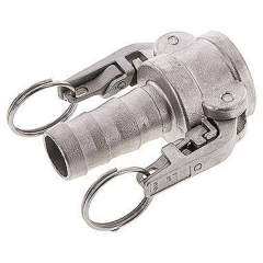 Sicherheits-Kamlock-Kupplung (C) 25 (1")mm Schlauch, Edelstahl (1.4408)
