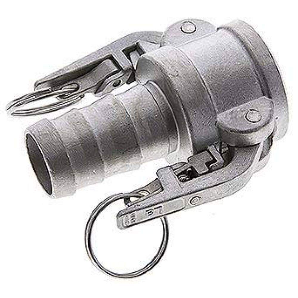 Sicherheits-Kamlock-Kupplung (C) 32 (1-1/4")mm Schlauch, Edelstahl (1.4408)