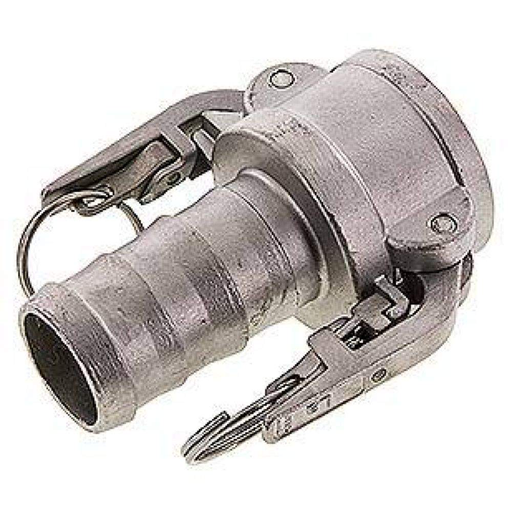 Sicherheits-Kamlock-Kupplung (C) 38 (1-1/2")mm Schlauch, Edelstahl (1.4408)