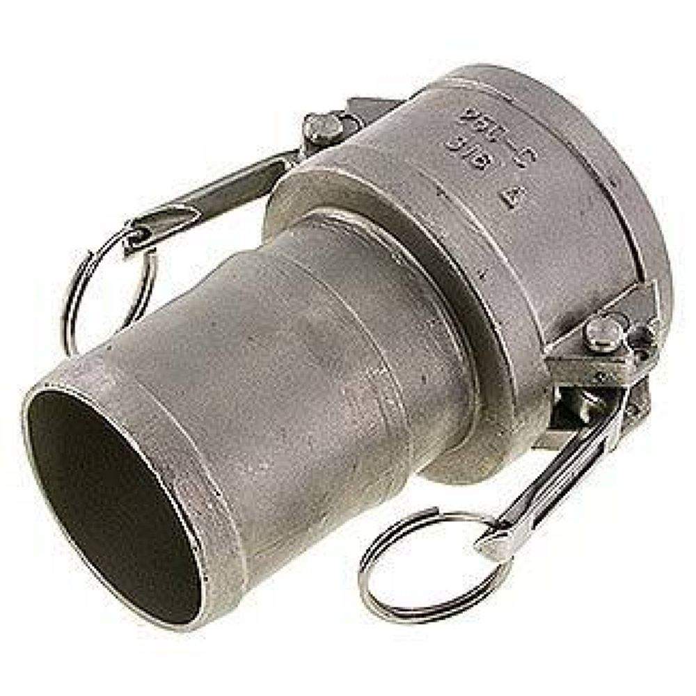 Sicherheits-Kamlock-Kupplung (C) 63 (2-1/2")mm Schlauch, Edelstahl (1.4408)