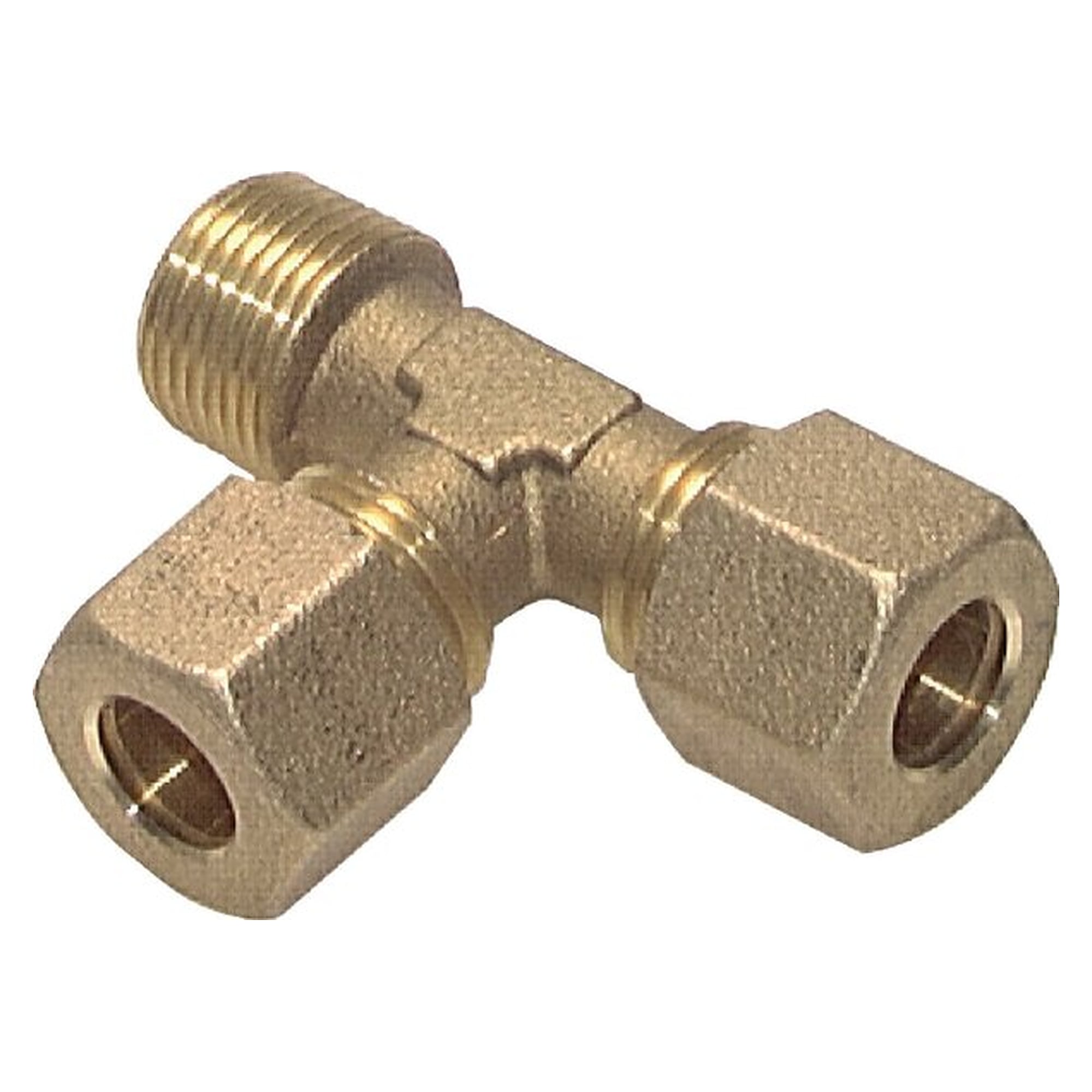 Compression fitting, elbow design, male thread R 1/2", tube 12 (M18x1.5) mm, brass, -60 bis +300 °C