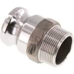 Kamlock-Stecker (F) R 1-1/2"(AG), Edelstahl (1.4408)