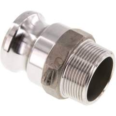 Kamlock-Stecker (F) R 1-1/2"(AG), Edelstahl (1.4408)