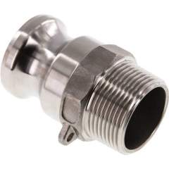 Kamlock-Stecker (F) R 1-1/4"(AG), Edelstahl (1.4408)