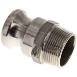 Kamlock-Stecker (F) NPT 1-1/4"(AG), Edelstahl (1.4408)