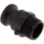 Kamlock-Stecker (F) R 1-1/4"(AG), Polypropylen
