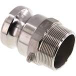 Kamlock-Stecker (F) R 2"(AG), Edelstahl (1.4408)