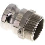 Kamlock-Stecker (F) NPT 2"(AG), Edelstahl (1.4408)