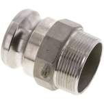 Kamlock-Stecker (F) NPT 2-1/2"(AG), Edelstahl (1.4408)