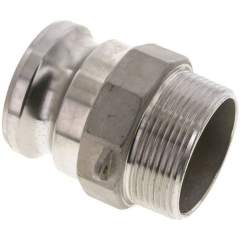 Kamlock-Stecker (F) NPT 2-1/2"(AG), Edelstahl (1.4408)