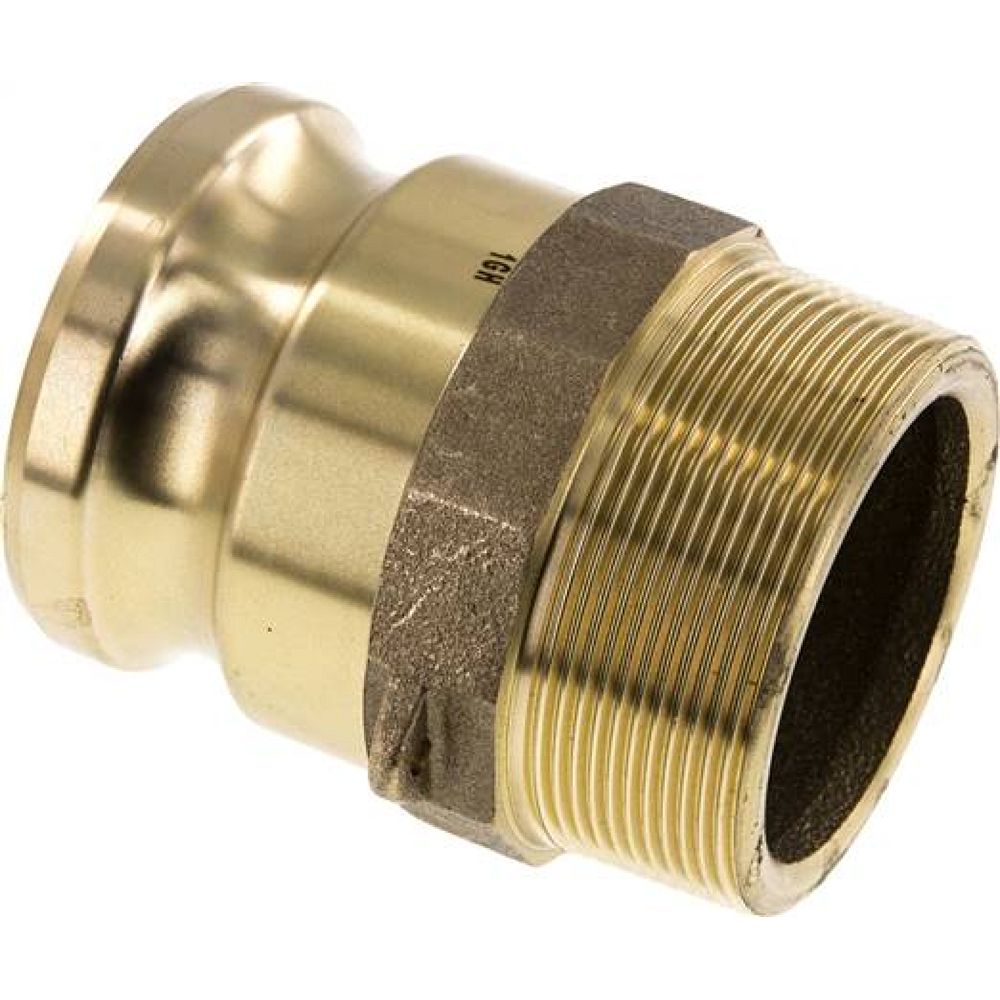 Kamlock-Stecker (F) R 2-1/2"(AG), Messing