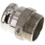 Kamlock-Stecker (F) NPT 3"(AG), Edelstahl (1.4408)